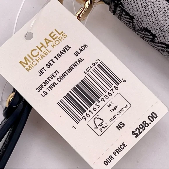 Michael Kors Large Continental Wallet Black - Picture 12 of 12